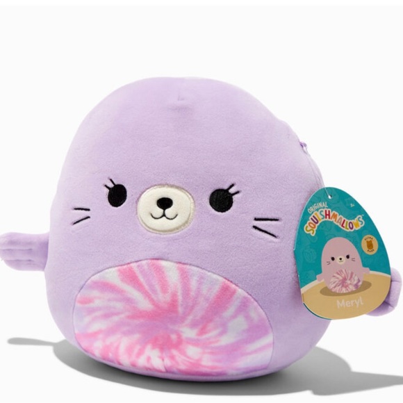 Squishmallows Toys 8 Gold Rare Tag Meryl The Purple Seal